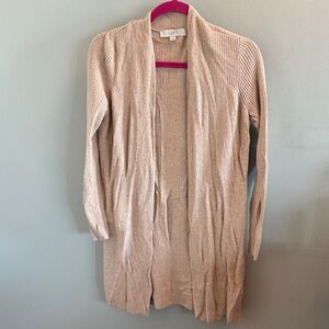 LOFT Women's Tan Cardigan Sweater Size S